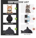 Cat Collar Compatible with Apple Airtag with Bell Adjustable Safety Buckle Reflective GPS Collar for Kittens Puppies 7-12In