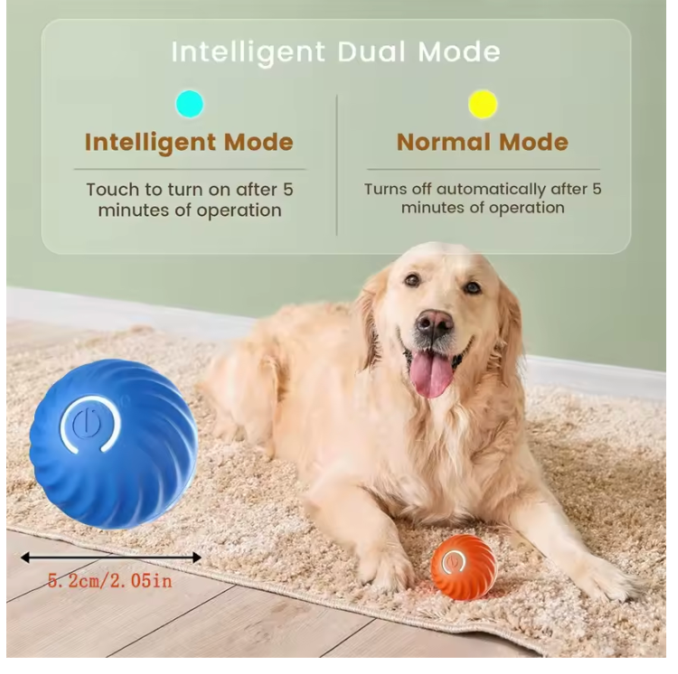 Smart Interactive Moving Ball Dog & Cat Toy – USB Automatic Bouncing Pet Toy