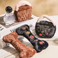 Luxury Plush Bone Squeaky Dog Toy – Interactive Cat & Dog Companion Toy with Embroidered Design