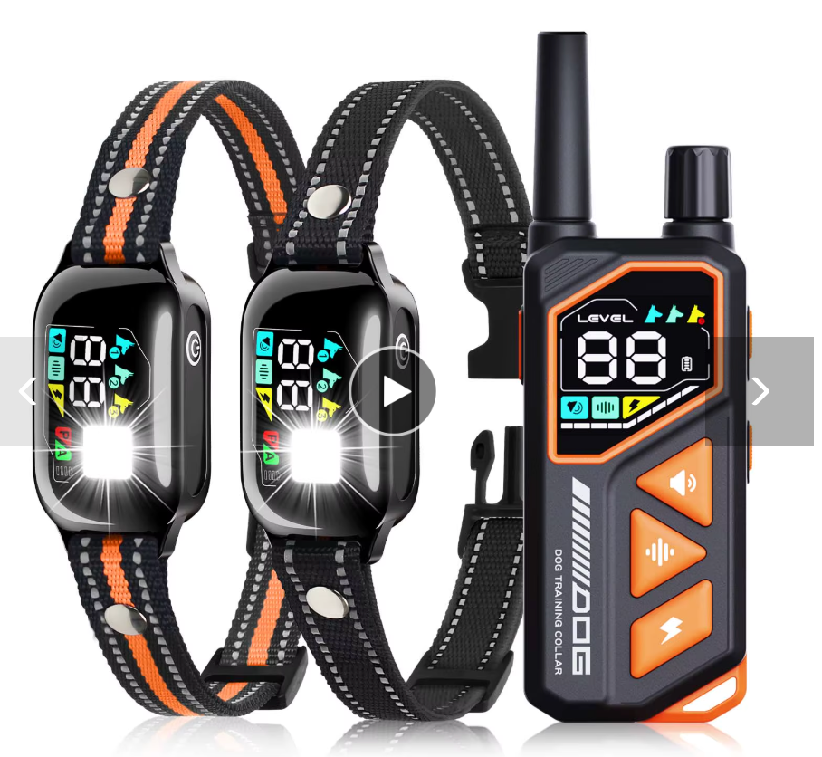 2026 AI Electric Dog Training Collar – 3300ft Range, 2-in-1 Auto, IPX7 Waterproof for 10–120 lbs Dogs