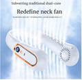 TINSOL USB Rechargeable Hanging Neck Fan – Portable Ceiling Fan with Digital Display for Students & Office Sports