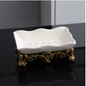 European Vintage Ceramic Double Soap Dish with Drainage – Elegant Bathroom Organizer