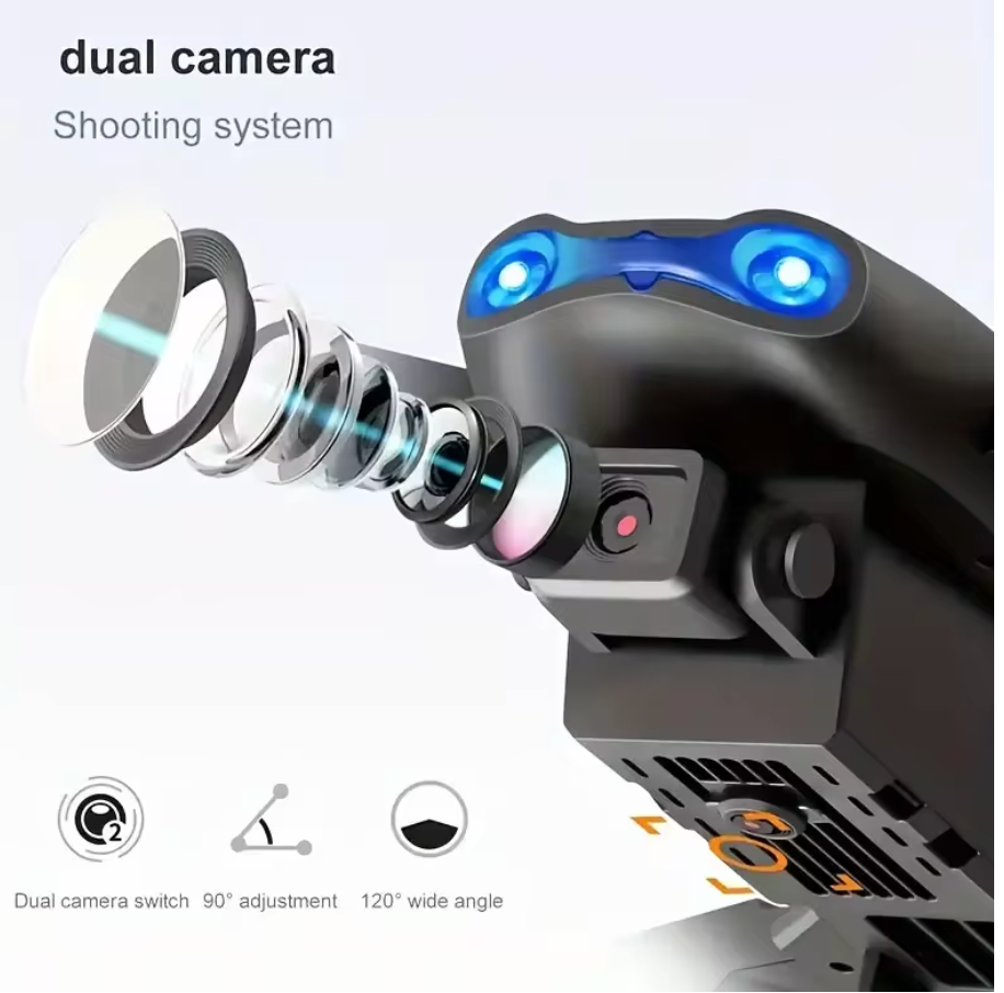E99 PRO Drone with Flash Professional HD Dual Camera WIFI Obstacle Avoidance RC Helicopters Aerial Photography Quadcopter