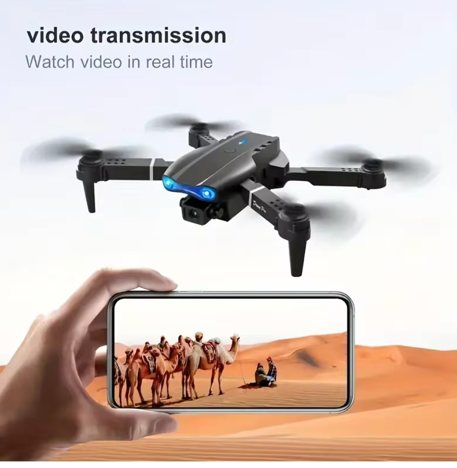 E99 PRO Drone with Flash Professional HD Dual Camera WIFI Obstacle Avoidance RC Helicopters Aerial Photography Quadcopter