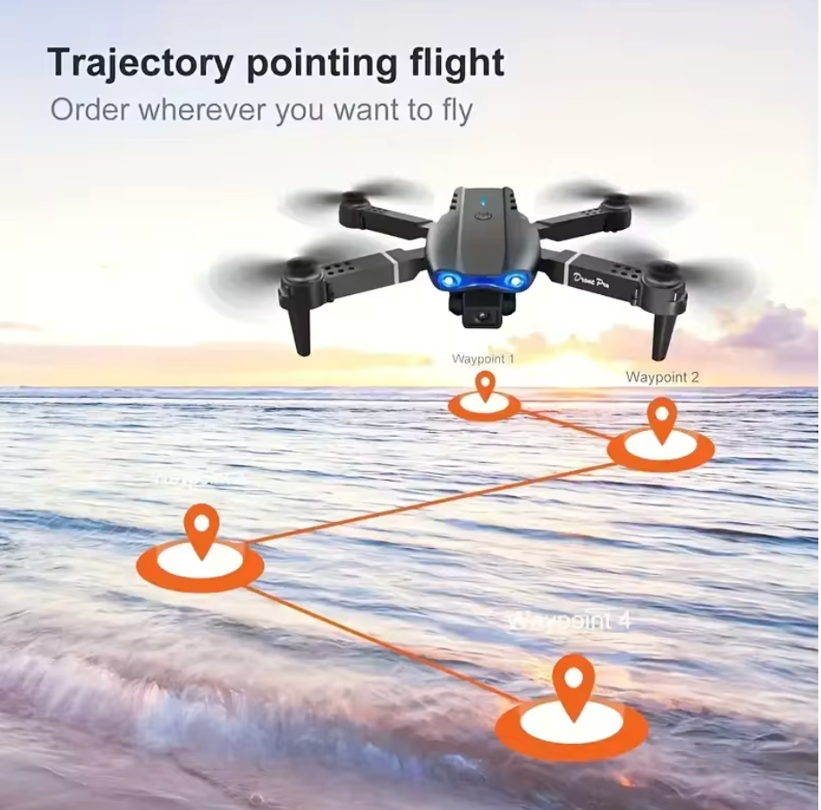 E99 PRO Drone with Flash Professional HD Dual Camera WIFI Obstacle Avoidance RC Helicopters Aerial Photography Quadcopter