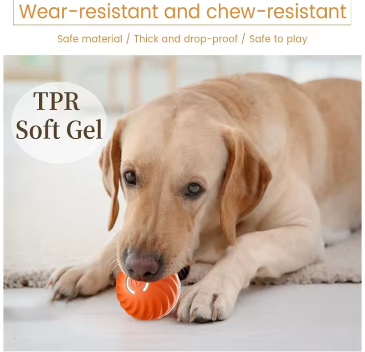 Smart Interactive Moving Ball Dog & Cat Toy – USB Automatic Bouncing Pet Toy