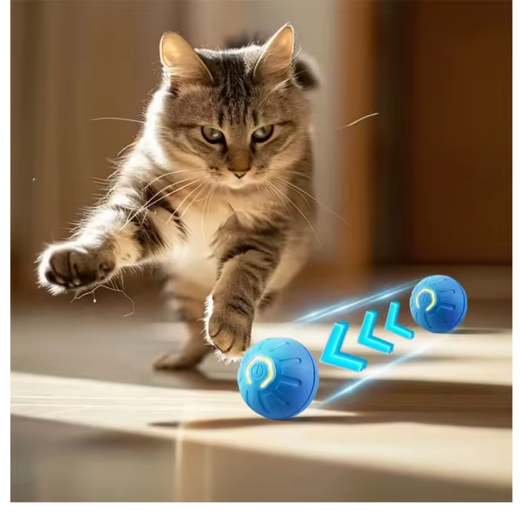 Smart Interactive Moving Ball Dog & Cat Toy – USB Automatic Bouncing Pet Toy