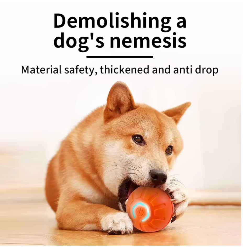 Smart Interactive Dog Ball Toy – USB Automatic Moving & Bouncing.
