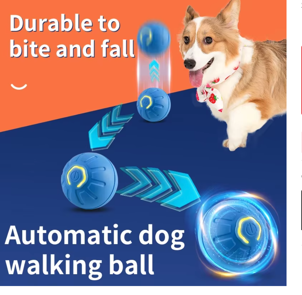 Smart Interactive Dog Ball Toy – USB Automatic Moving & Bouncing.