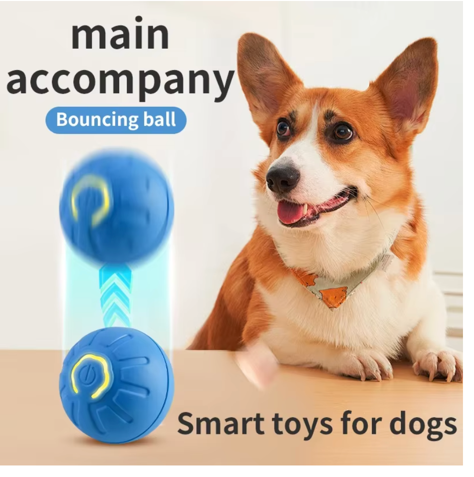 Smart Interactive Dog Ball Toy – USB Automatic Moving & Bouncing.
