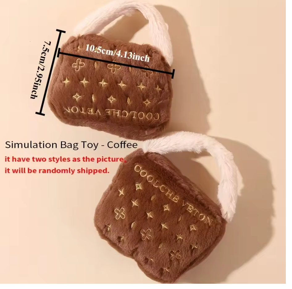 Luxury Plush Bone Squeaky Dog Toy – Interactive Cat & Dog Companion Toy with Embroidered Design