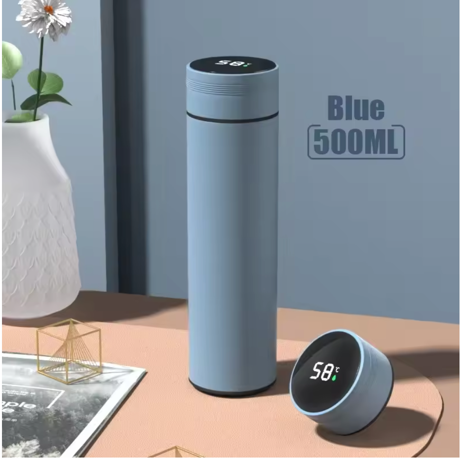 500ml Temperature Display Thermos Cup – Stainless Steel Vacuum Insulated Bottle, Father's Day Gift