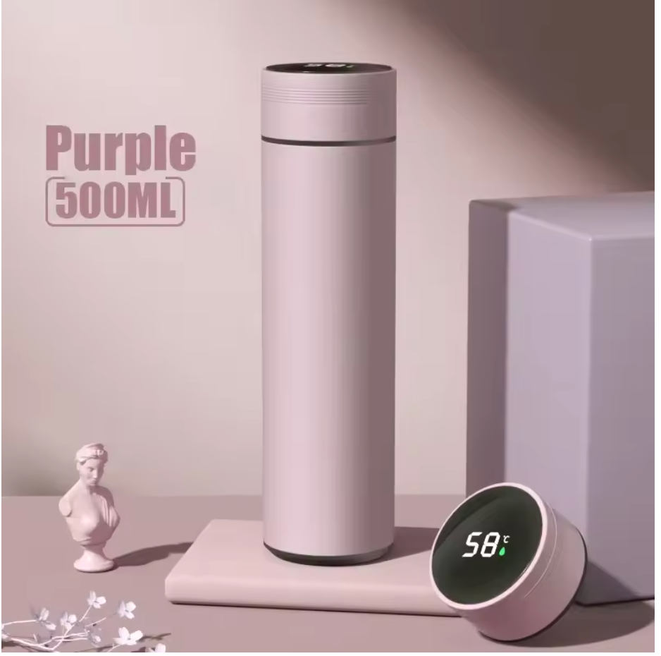 500ml Temperature Display Thermos Cup – Stainless Steel Vacuum Insulated Bottle, Father's Day Gift